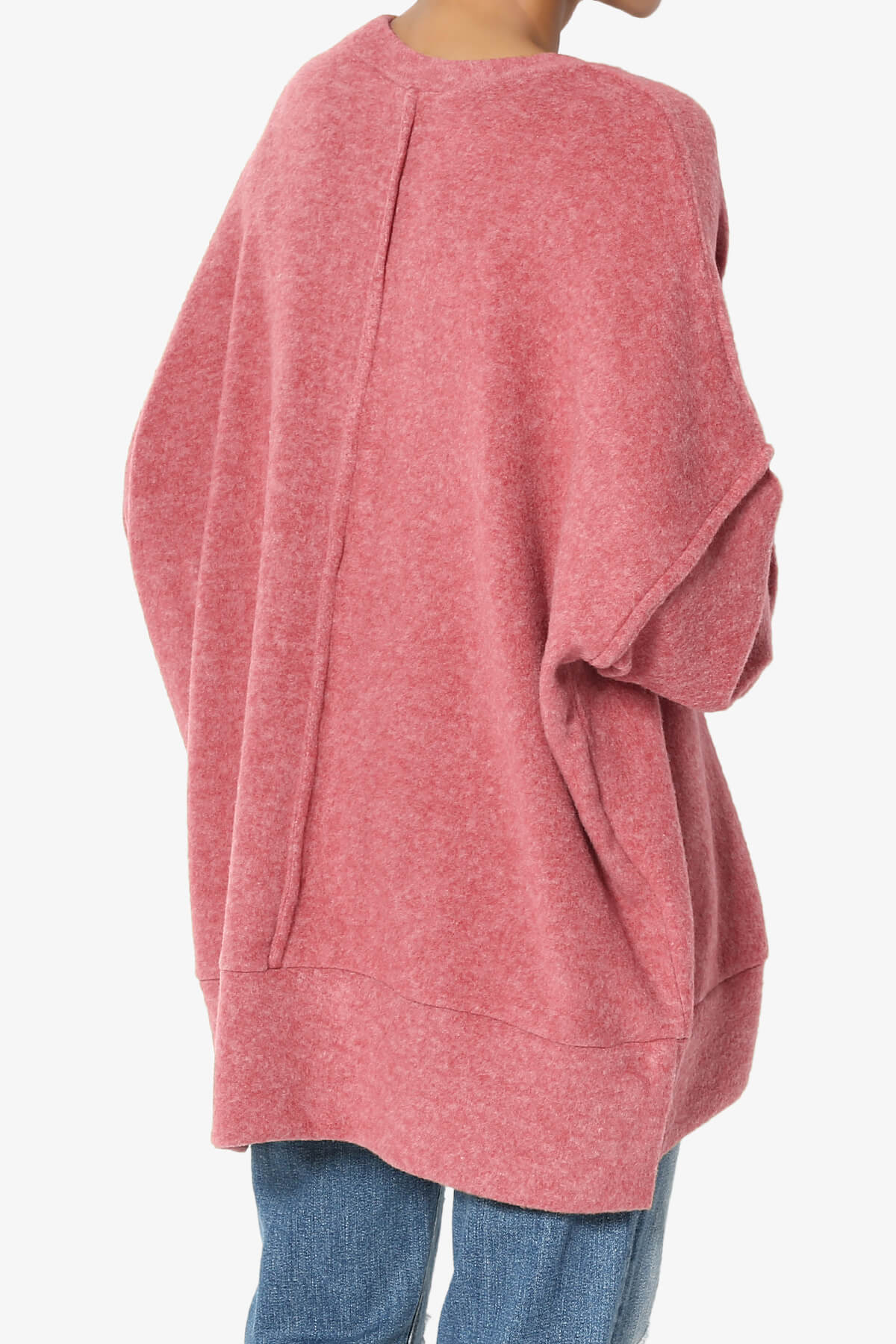 Load image into Gallery viewer, Breccan Blushed Knit Oversized Sweater ROSE_4
