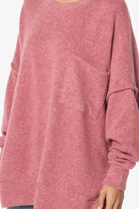 Breccan Blushed Knit Oversized Sweater ROSE_5