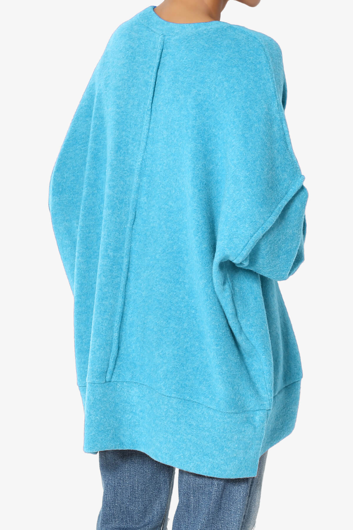 Load image into Gallery viewer, Breccan Blushed Knit Oversized Sweater SKY_4
