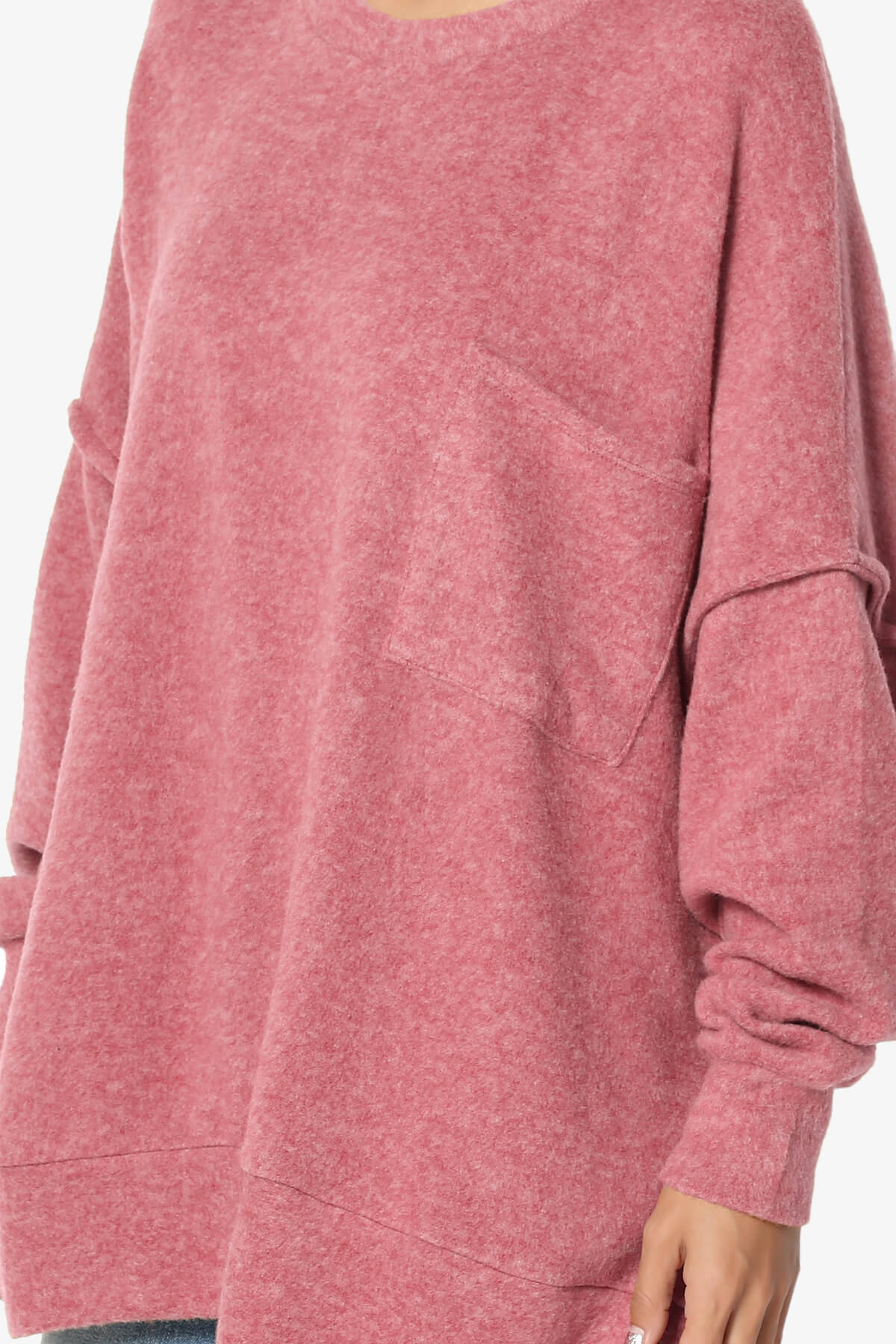 Breccan Blushed Knit Oversized Sweater PLUS