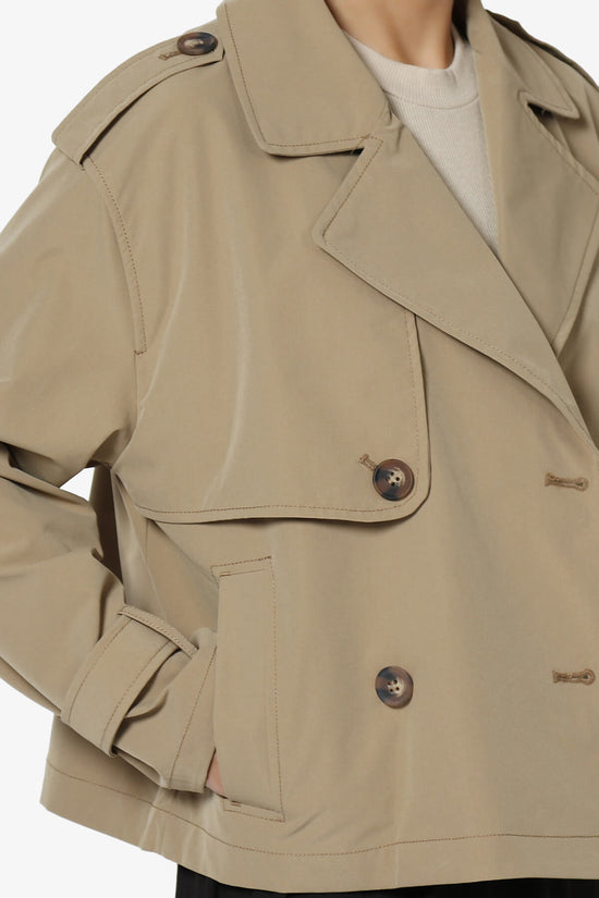 Brixton Cropped Trench Jacket CAMEL_5