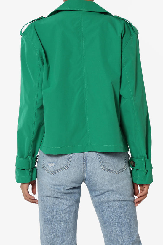 Load image into Gallery viewer, Brixton Cropped Trench Jacket GREEN_2
