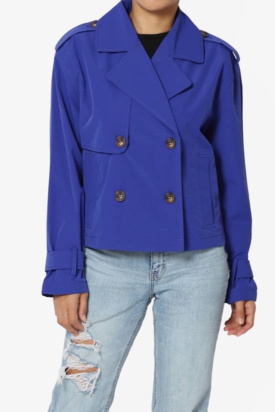 Brixton Cropped Trench Jacket ROYAL BLUE_1