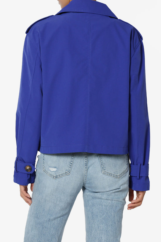 Brixton Cropped Trench Jacket ROYAL BLUE_2