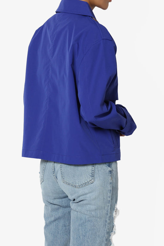 Brixton Cropped Trench Jacket ROYAL BLUE_4