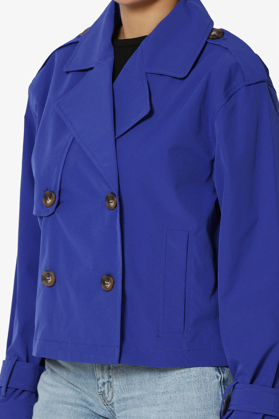 Load image into Gallery viewer, Brixton Cropped Trench Jacket ROYAL BLUE_5
