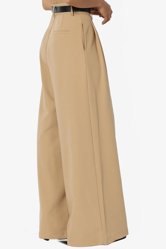 Caden High Waisted Wide Leg Trousers CAMEL_4