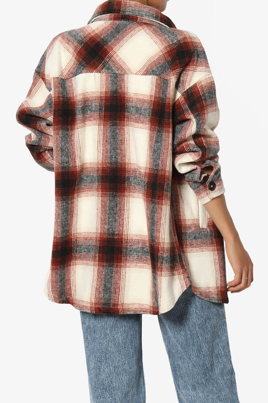 Load image into Gallery viewer, Cameron Plaid Flannel Oversized Shacket RUST_2
