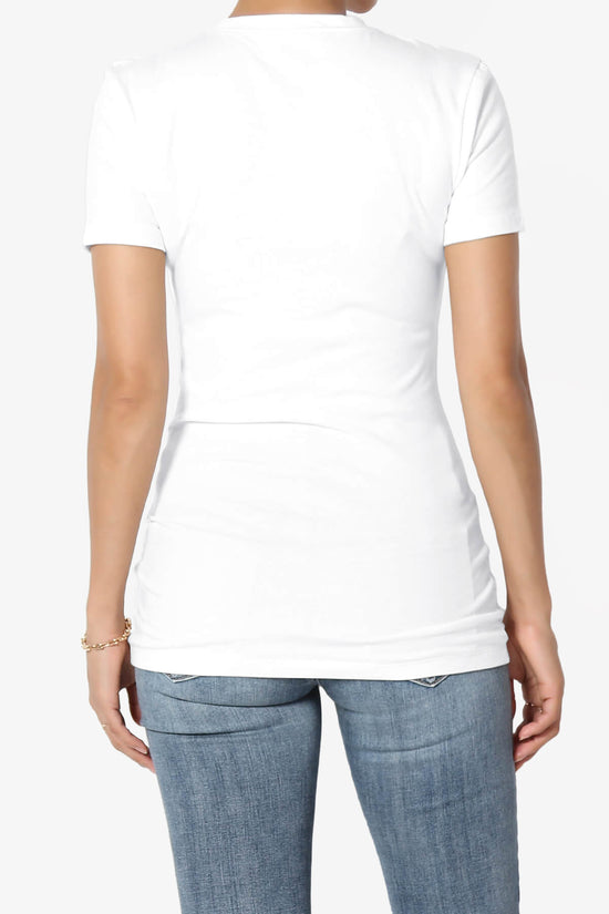 Candela Crew Neck Short Sleeve T-Shirts WHITE_2