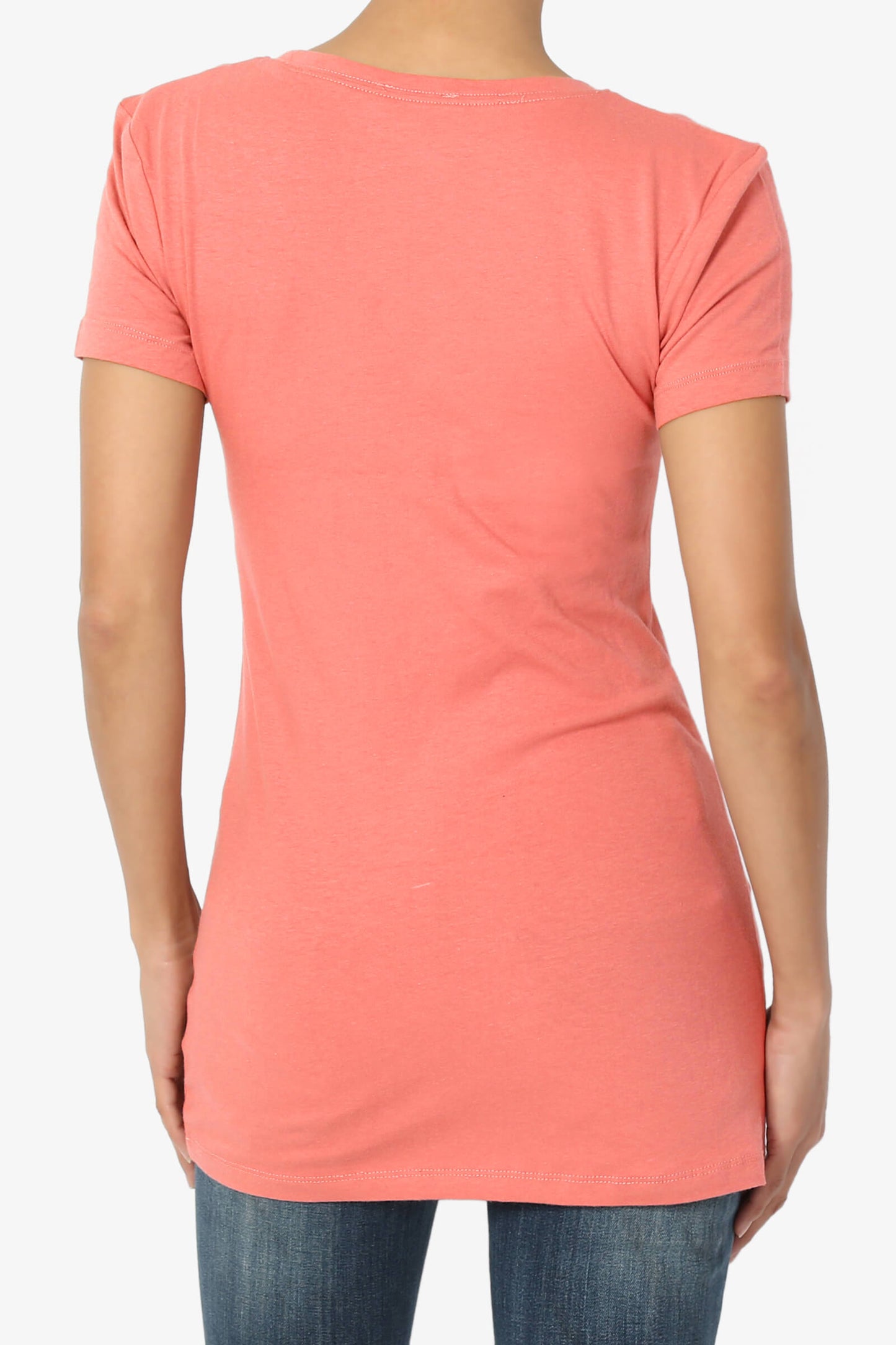 Candela Scoop Neck T-Shirts CORAL_2