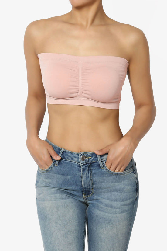 Candid Removable Pad Bandeau Bra Top LIGHT PINK_1