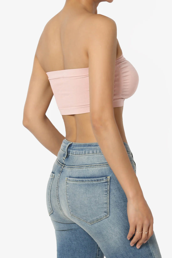 Candid Removable Pad Bandeau Bra Top LIGHT PINK_4