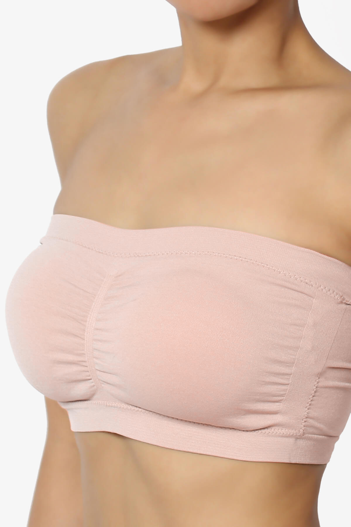 Candid Removable Pad Bandeau Bra Top LIGHT PINK_5