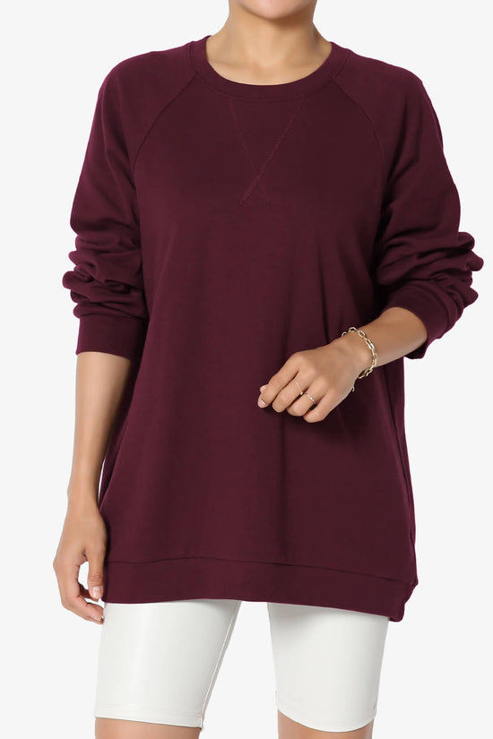 Carlene Cotton Raglan Sleeve Pullover Top PLUS