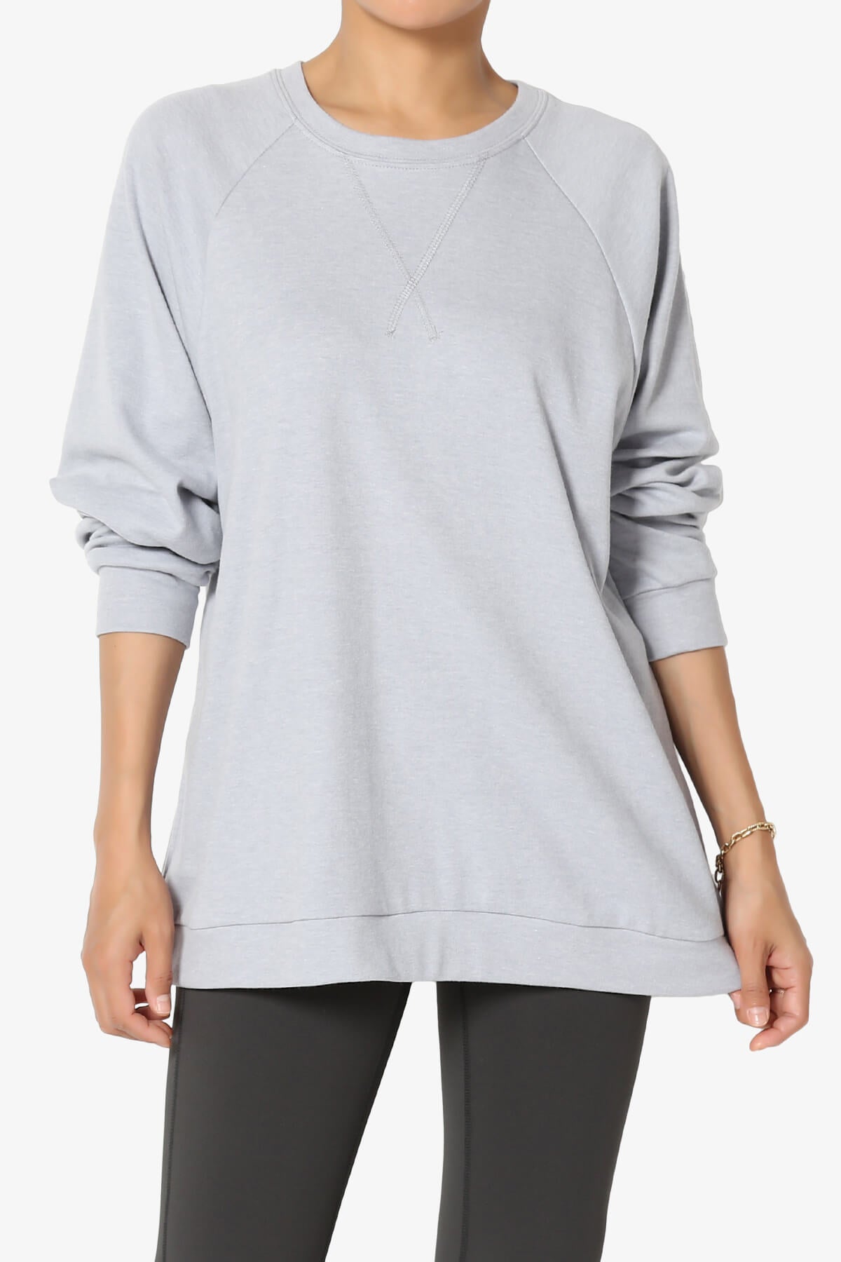 Carlene Cotton Raglan Sleeve Pullover Top PLUS