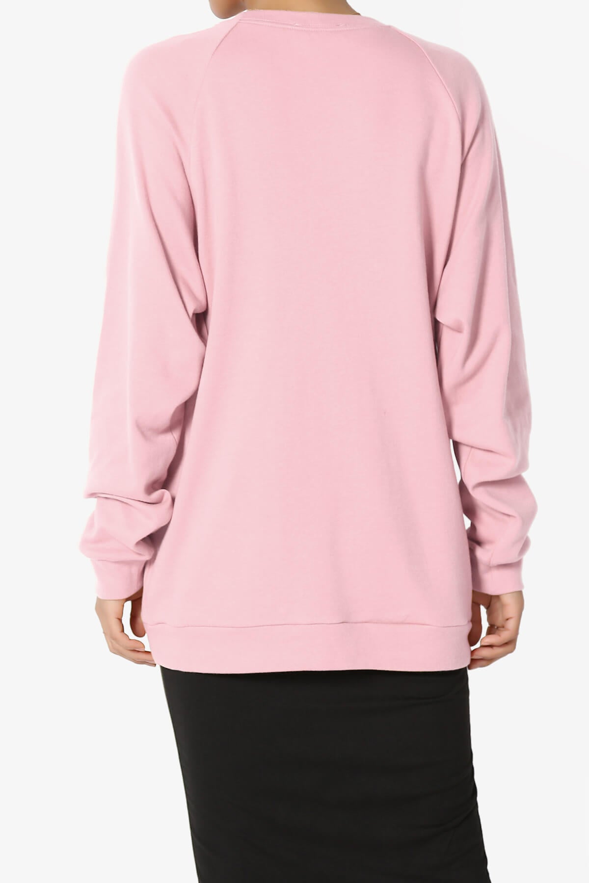 Carlene Cotton Raglan Sleeve Pullover Top DUSTY PINK_2