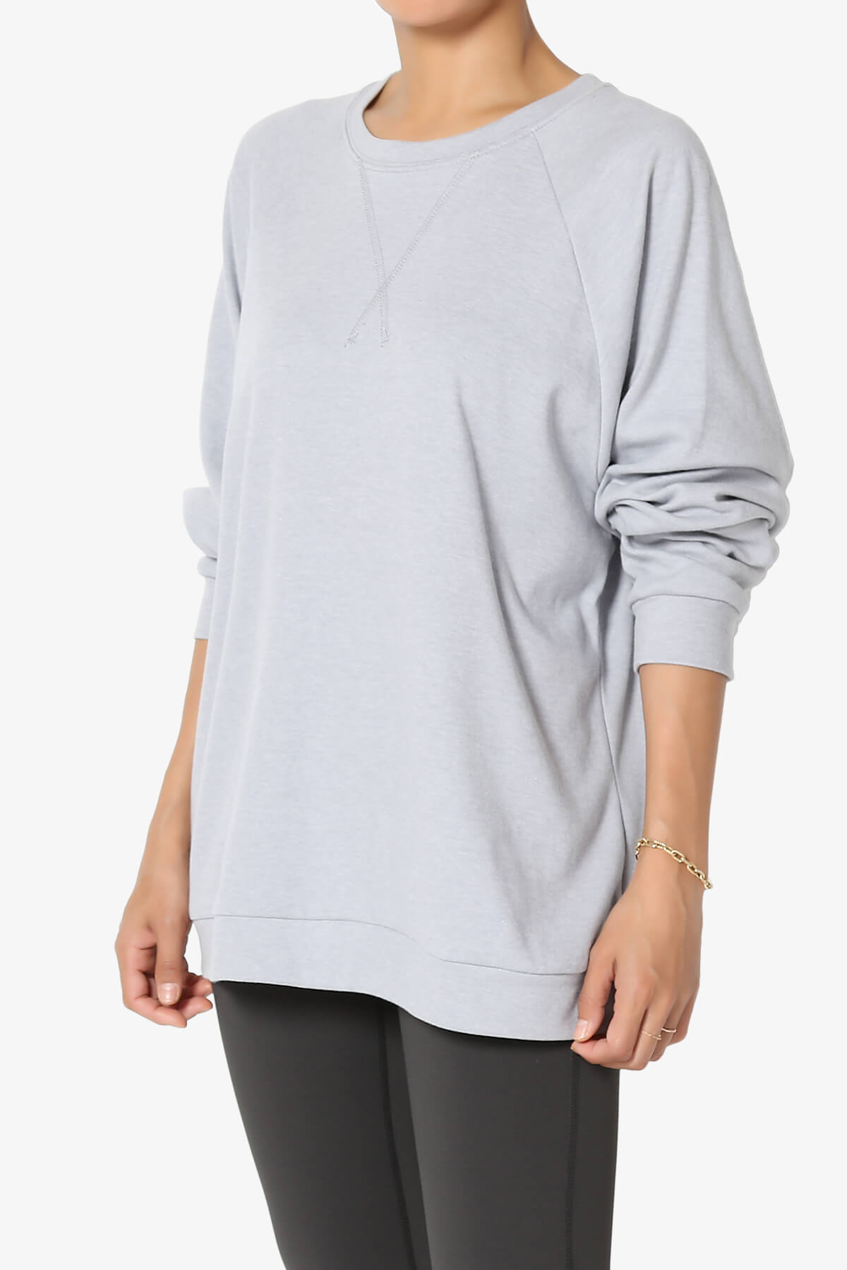 Carlene Cotton Raglan Sleeve Pullover Top PLUS