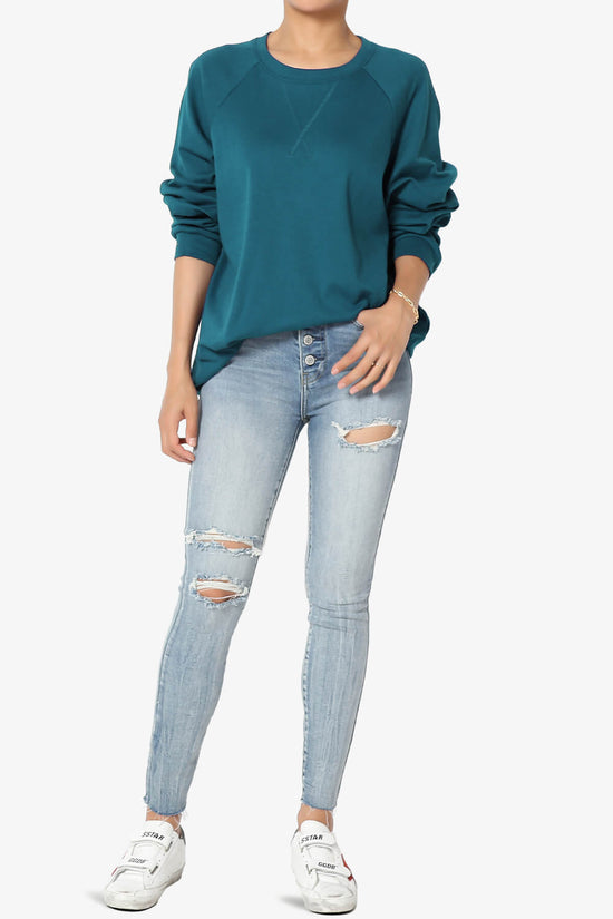 Carlene Cotton Raglan Sleeve Pullover Top PLUS