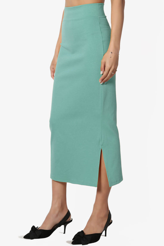 Carleta Mid Calf Pencil Skirt