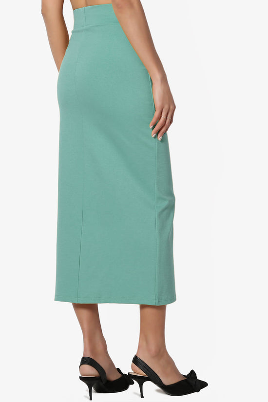 Carleta Mid Calf Pencil Skirt