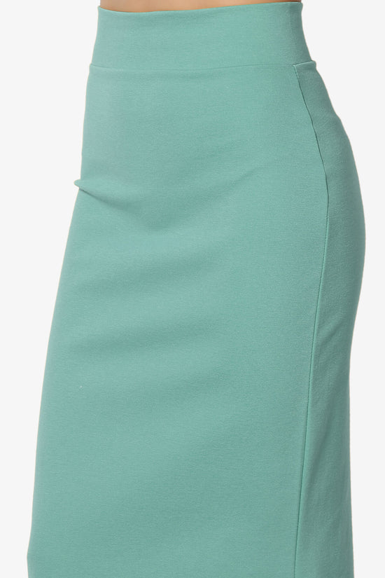 Carleta Mid Calf Pencil Skirt