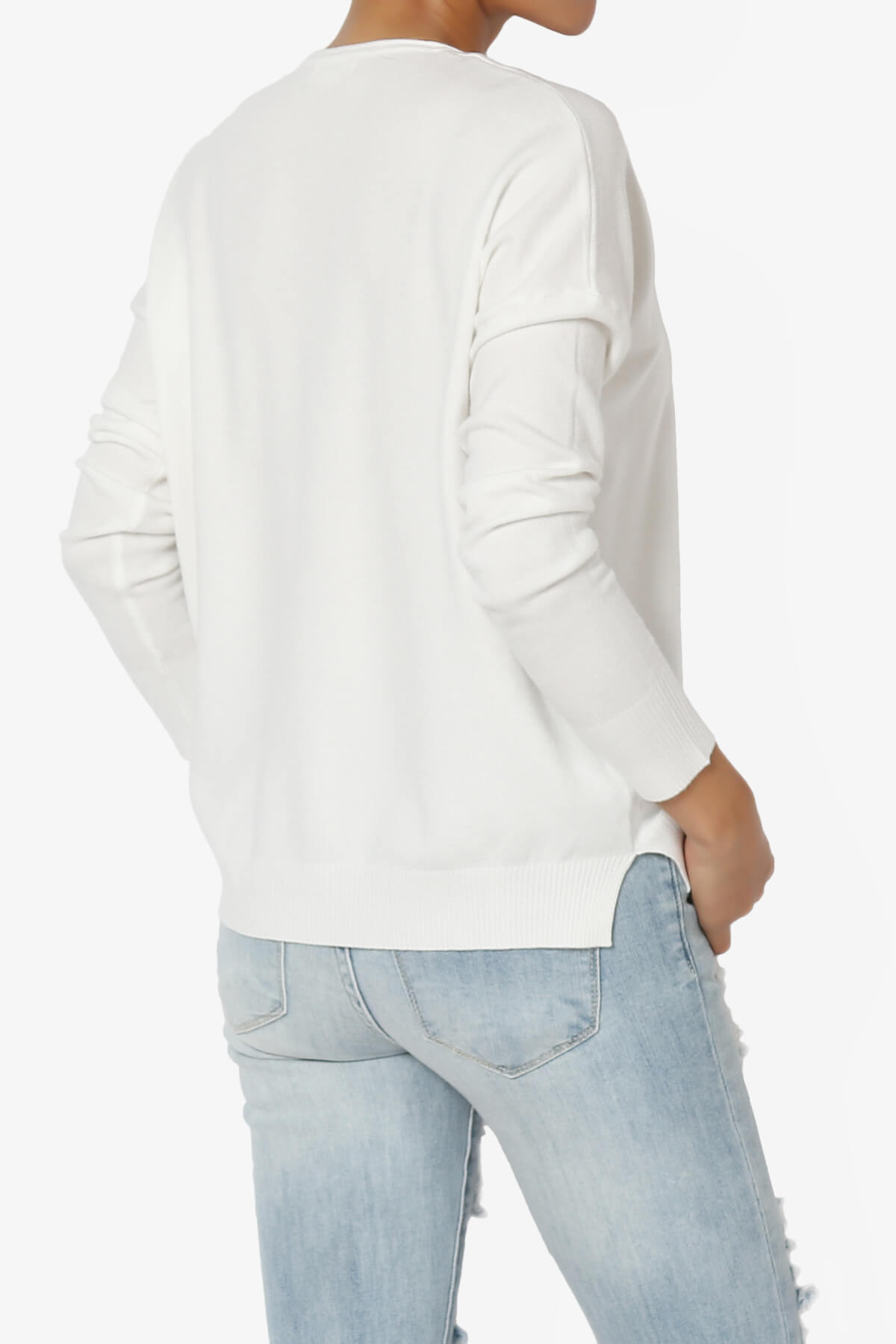 Load image into Gallery viewer, Carolina Long Sleeve Relaxed Fit Knit Top IVORY_4
