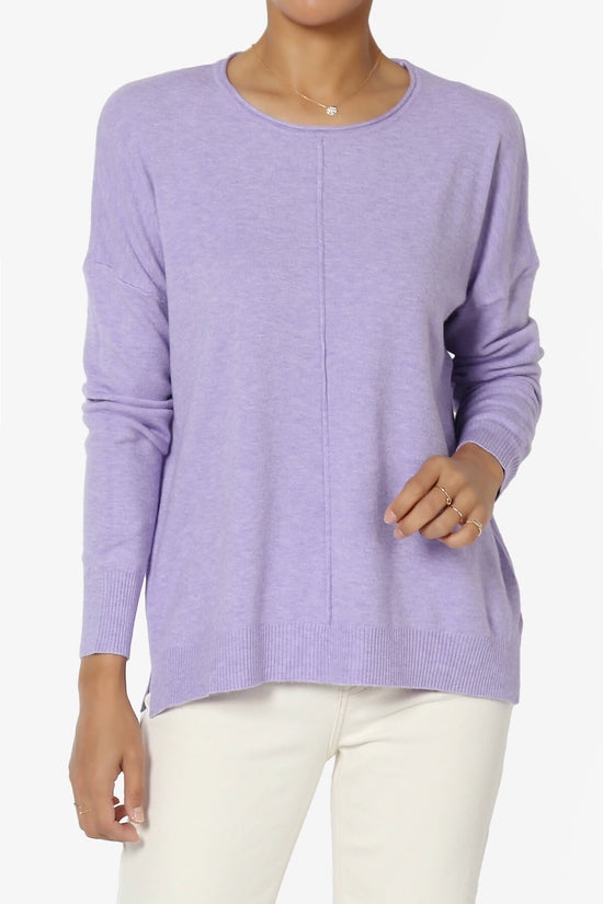 Carolina Long Sleeve Relaxed Fit Knit Top LAVENDER_1