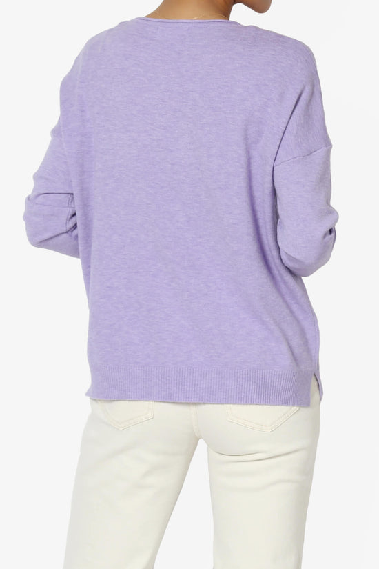 Carolina Long Sleeve Relaxed Fit Knit Top LAVENDER_2