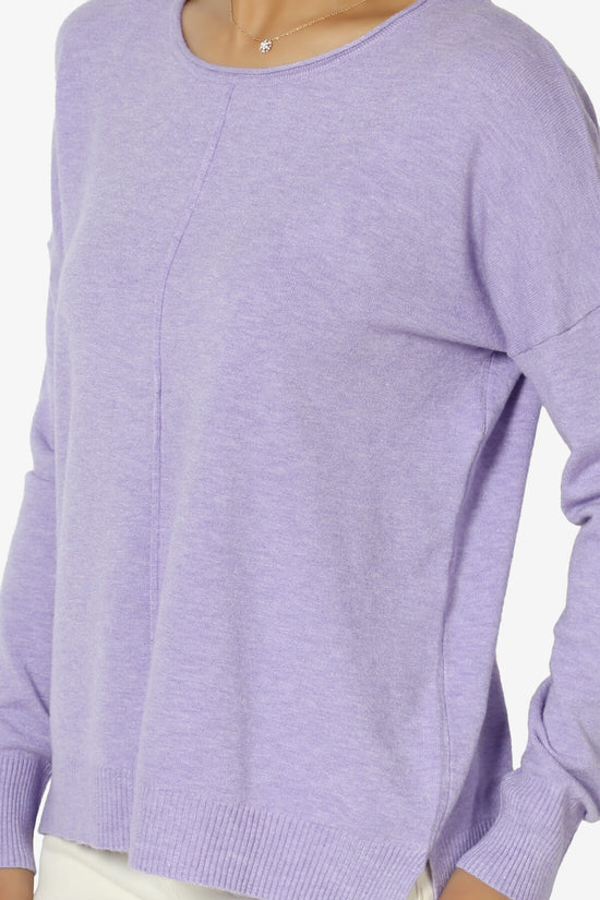 Carolina Long Sleeve Relaxed Fit Knit Top LAVENDER_5