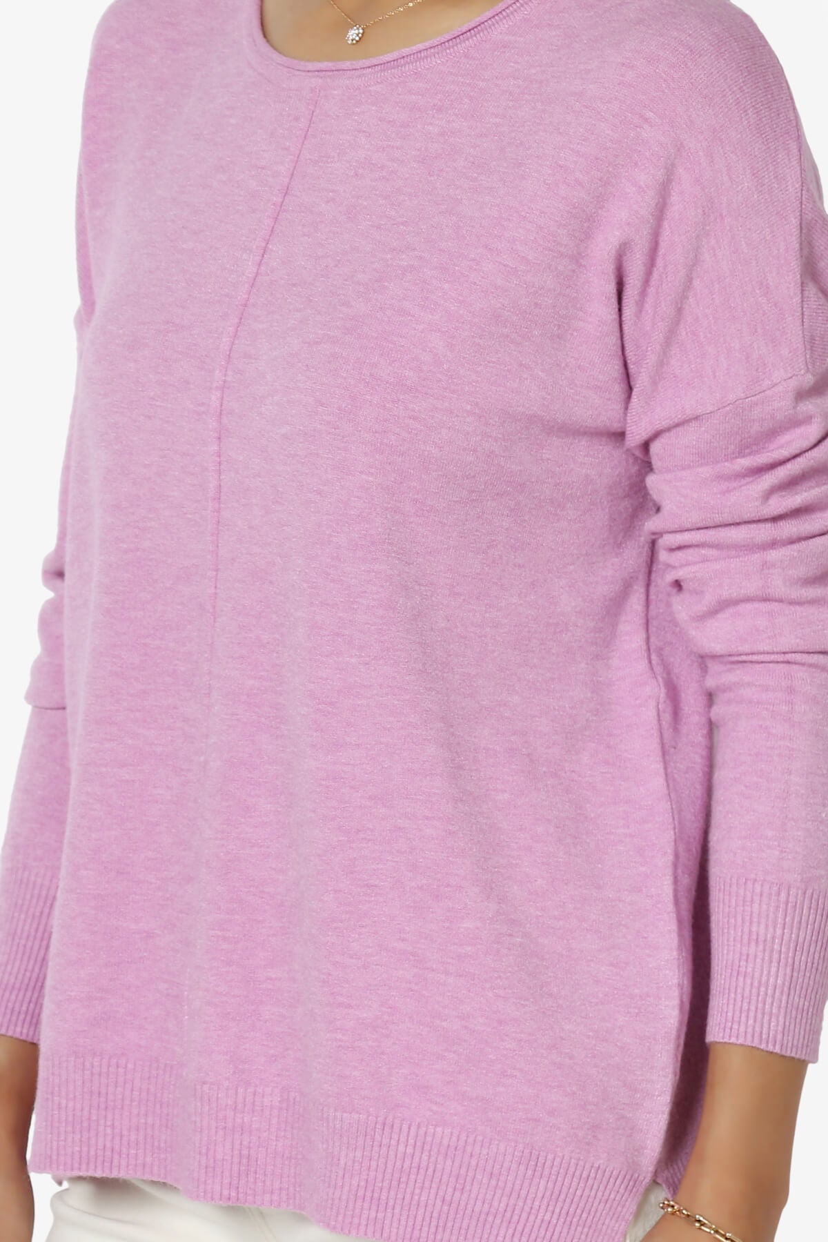 Carolina Long Sleeve Relaxed Fit Knit Top MAUVE_5
