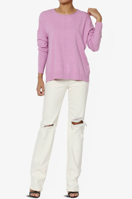 Load image into Gallery viewer, Carolina Long Sleeve Relaxed Fit Knit Top MAUVE_6
