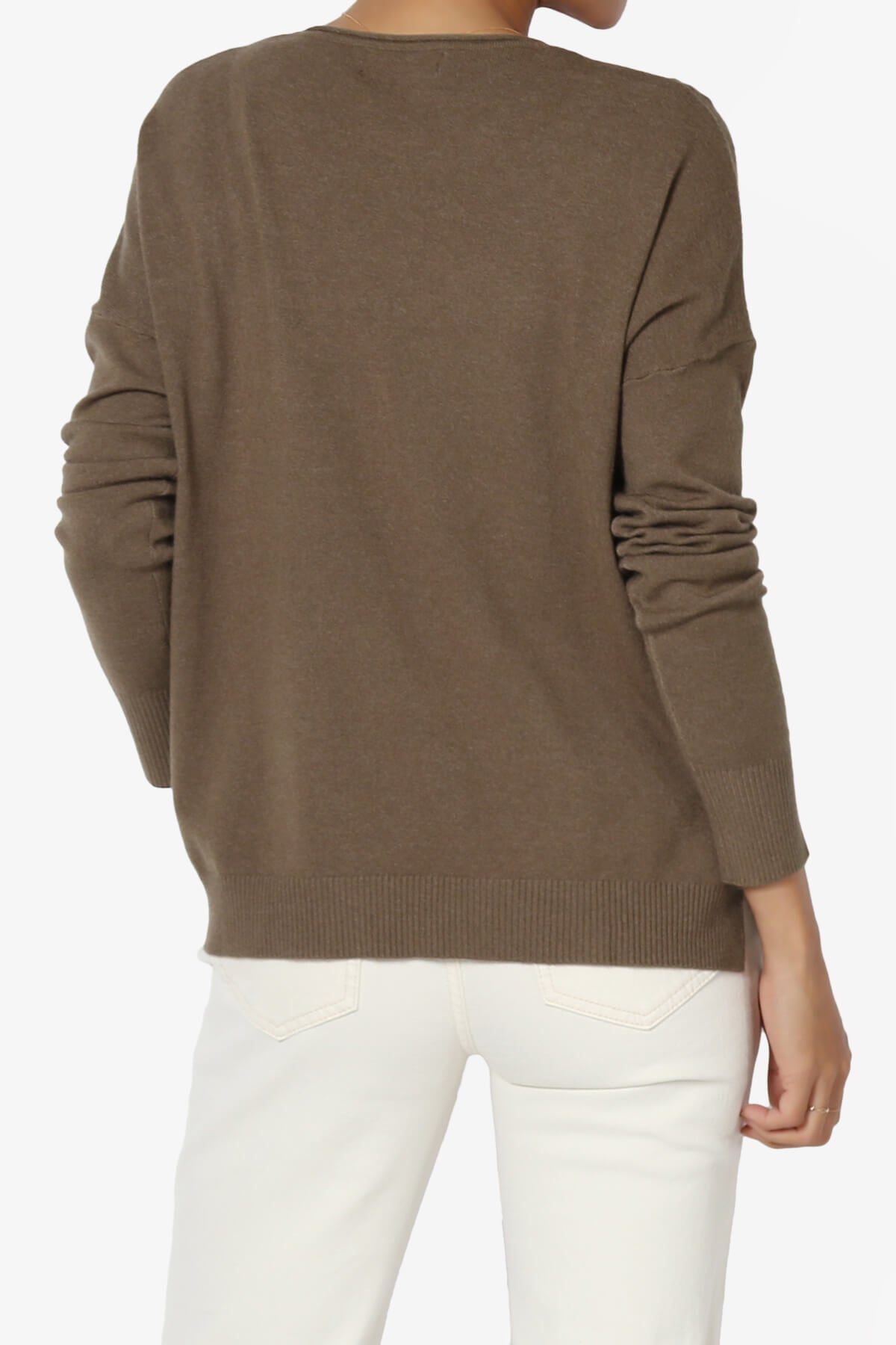 Load image into Gallery viewer, Carolina Long Sleeve Relaxed Fit Knit Top MOCHA_2
