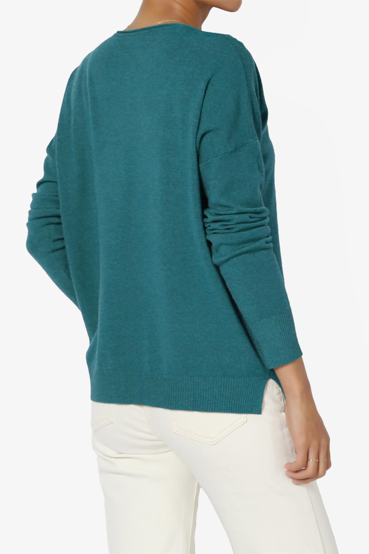 Carolina Long Sleeve Relaxed Fit Knit Top OCEAN TEAL_4