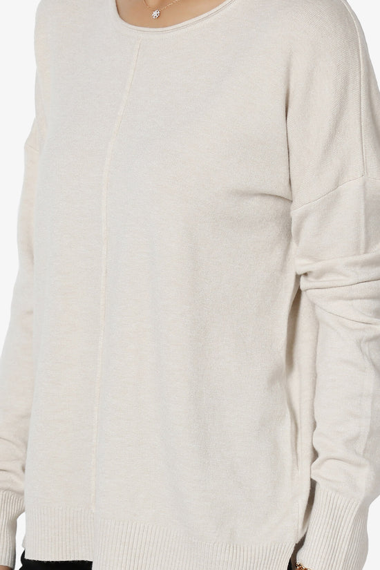 Load image into Gallery viewer, Carolina Long Sleeve Relaxed Fit Knit Top SAND BEIGE_5
