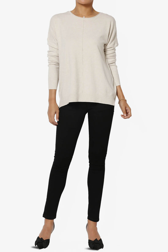 Carolina Long Sleeve Relaxed Fit Knit Top SAND BEIGE_6