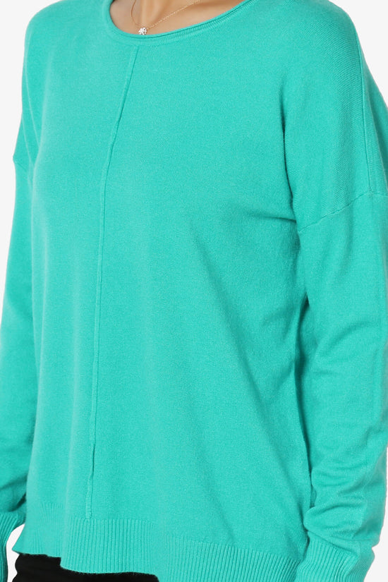 Carolina Long Sleeve Relaxed Fit Knit Top TURQUOISE_5