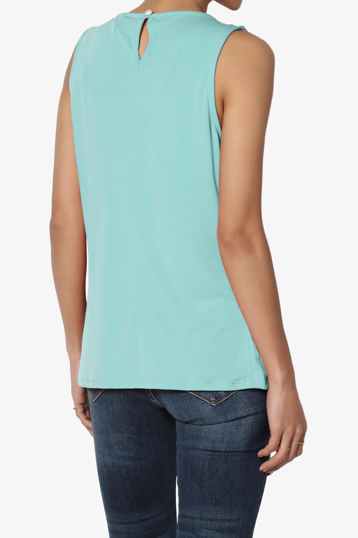 Chaffee Pleat Neck Tank Top ASH MINT_4