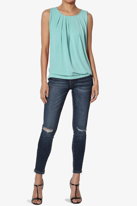 Chaffee Pleat Neck Tank Top ASH MINT_6