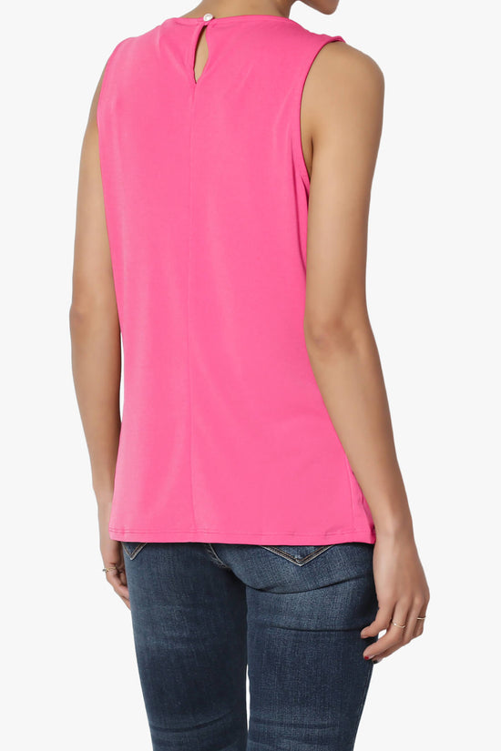 Chaffee Pleat Neck Tank Top FUCHSIA_4