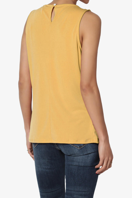 Chaffee Pleat Neck Tank Top LIGHT MUSTARD_4