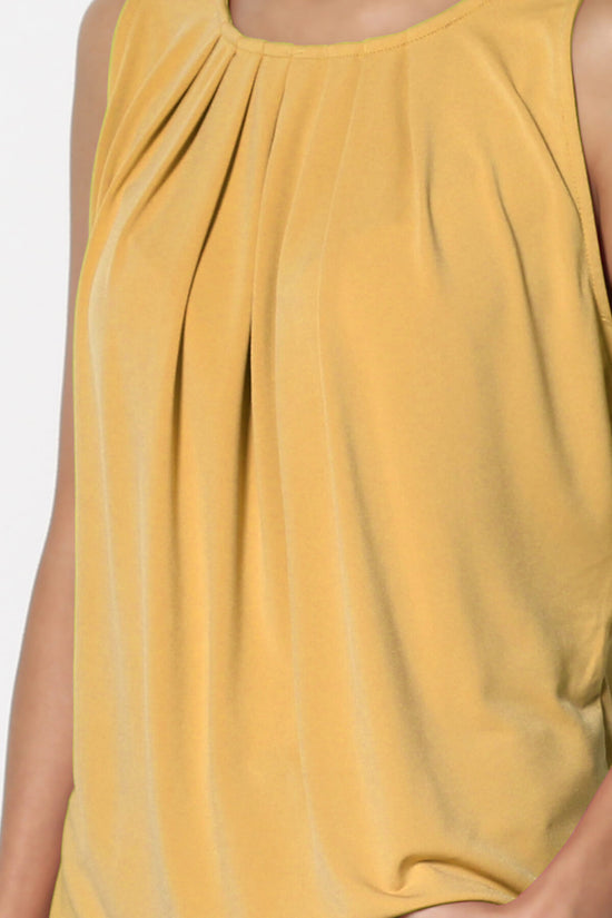 Chaffee Pleat Neck Tank Top LIGHT MUSTARD_5