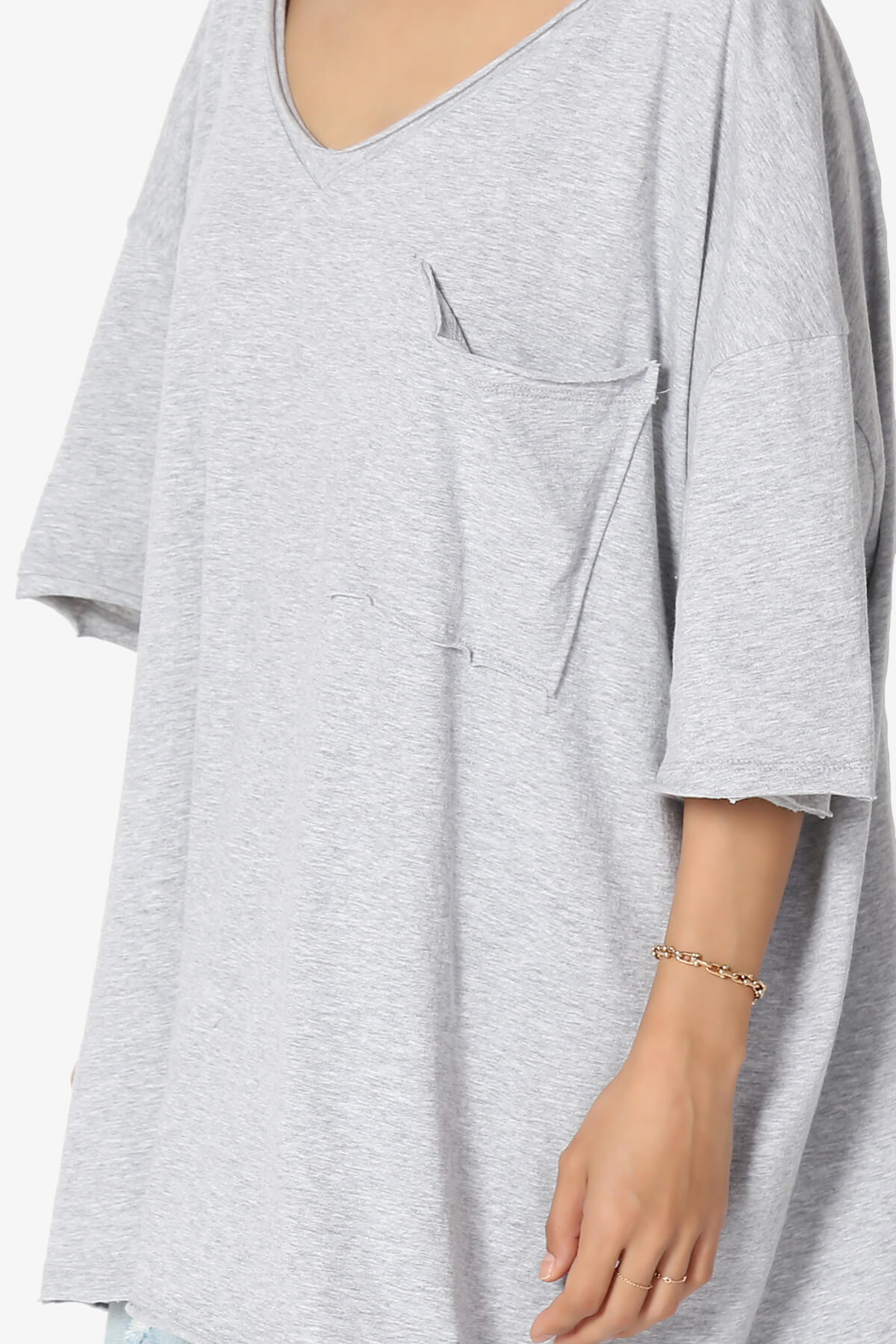 Charlie V Neck Pocket Boyfriend Tee