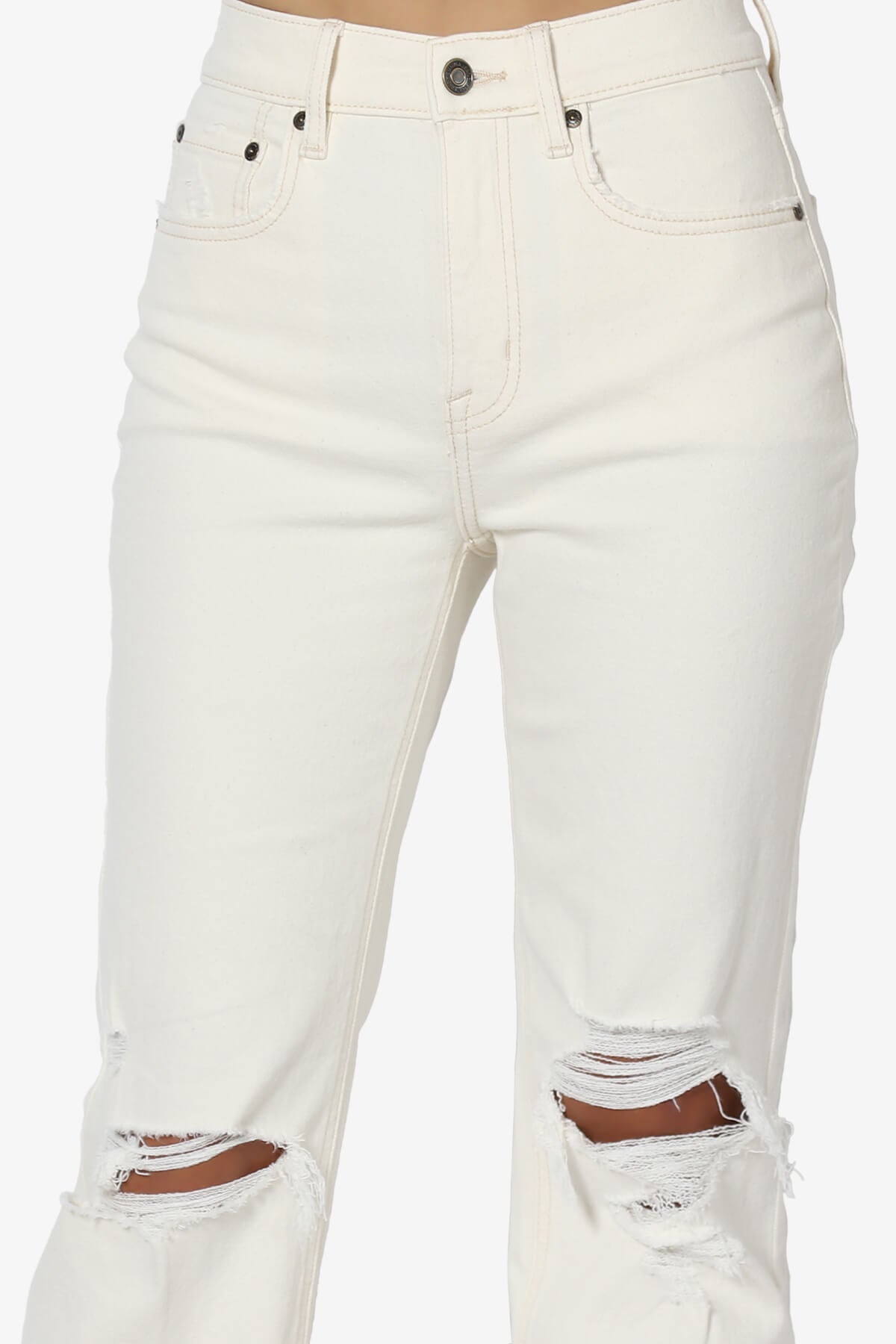 Load image into Gallery viewer, Codi Super High Rise Dad Boyfriend Jeans in Ivory IVORY_5
