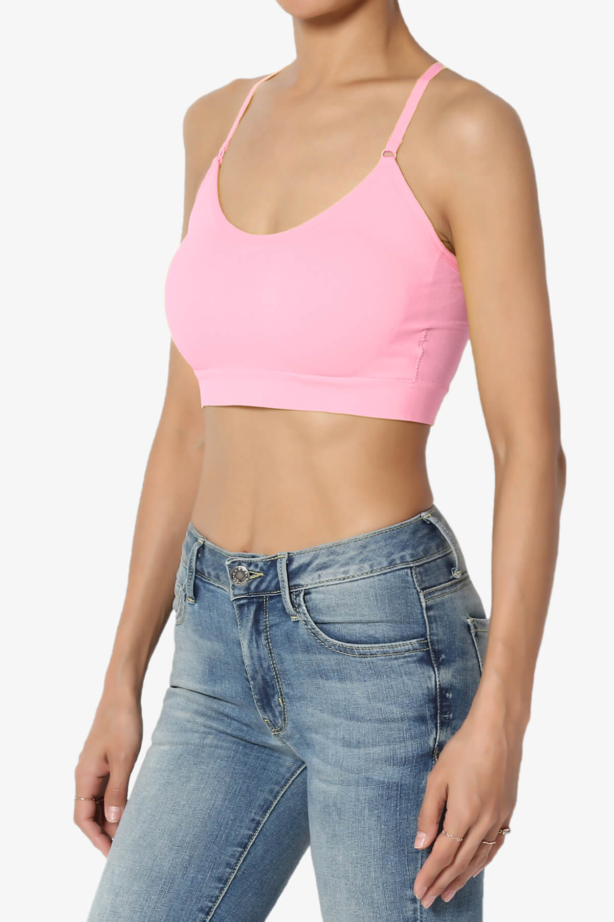 Dassie Padded Cross Back Bra Top BRIGHT PINK_3