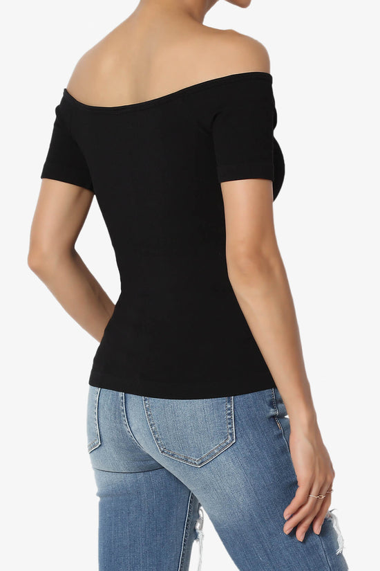 Vala Off Shoulder Ribbed Top