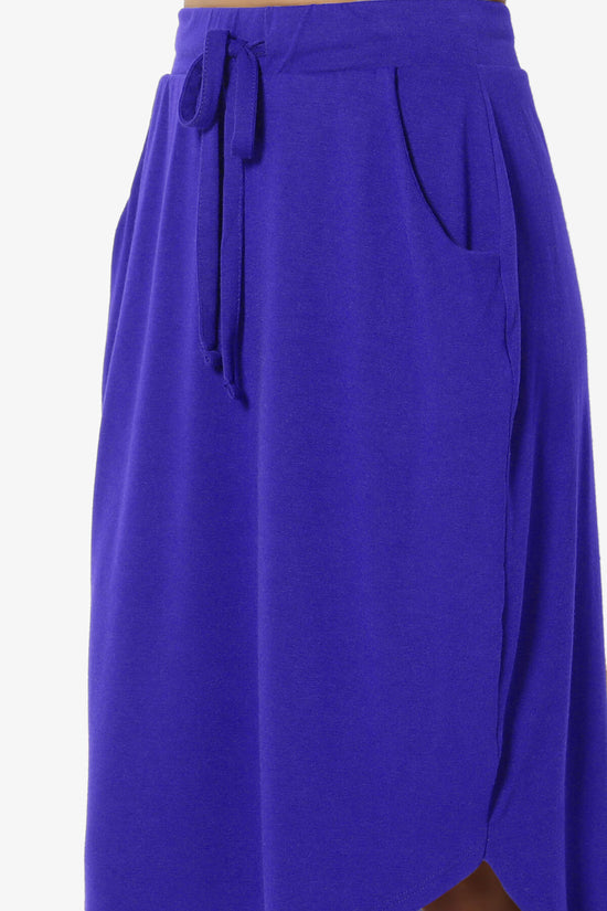 Eclipse Drawstring Midi Skirt BRIGHT BLUE_5