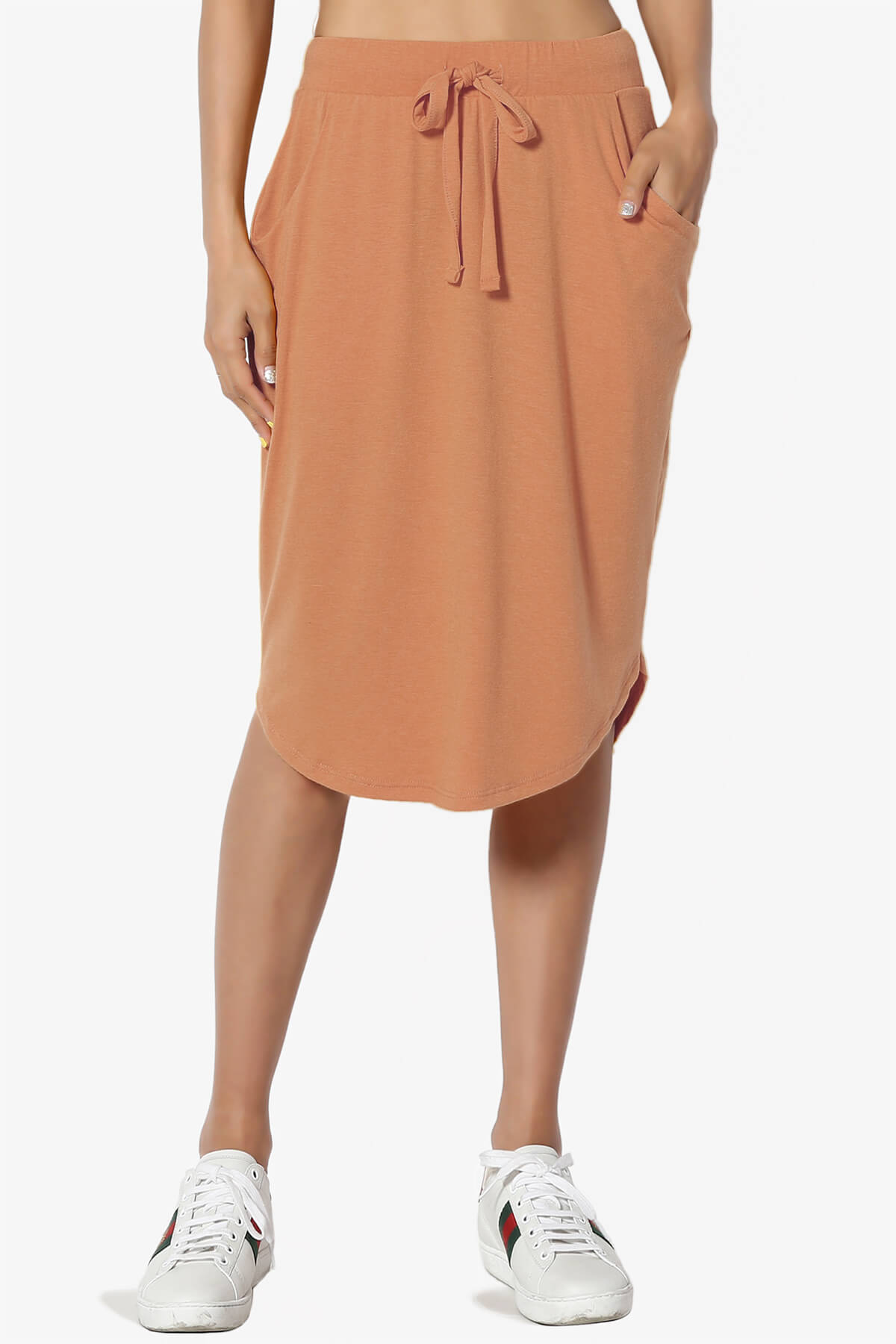 Load image into Gallery viewer, Eclipse Drawstring Midi Skirt BUTTER ORANGE_1
