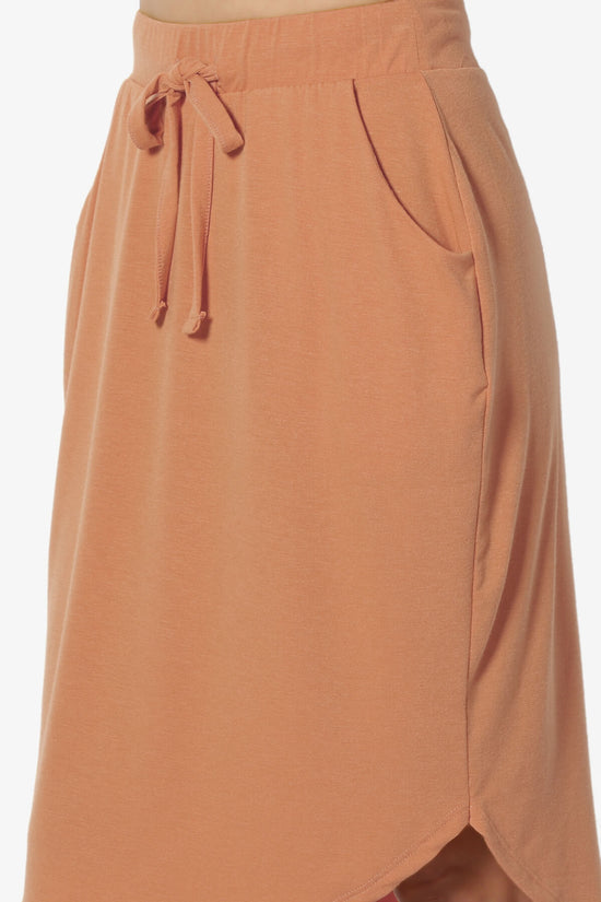 Load image into Gallery viewer, Eclipse Drawstring Midi Skirt BUTTER ORANGE_5
