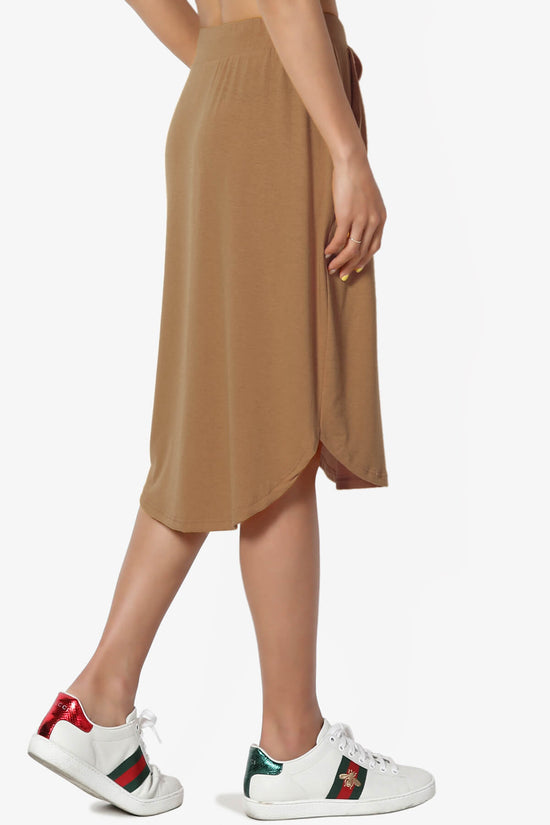 Load image into Gallery viewer, Eclipse Drawstring Midi Skirt DEEP CAMEL_4

