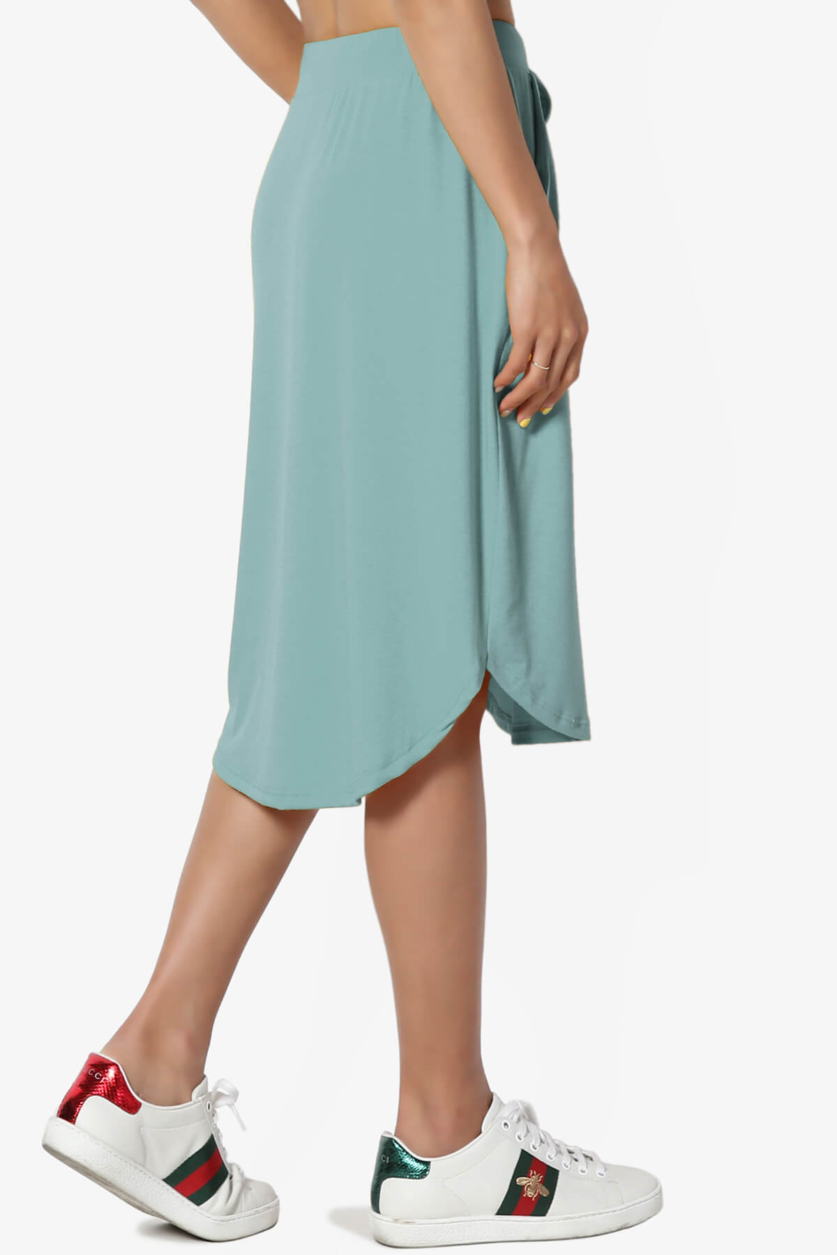 Load image into Gallery viewer, Eclipse Drawstring Midi Skirt DUSTY BLUE_4
